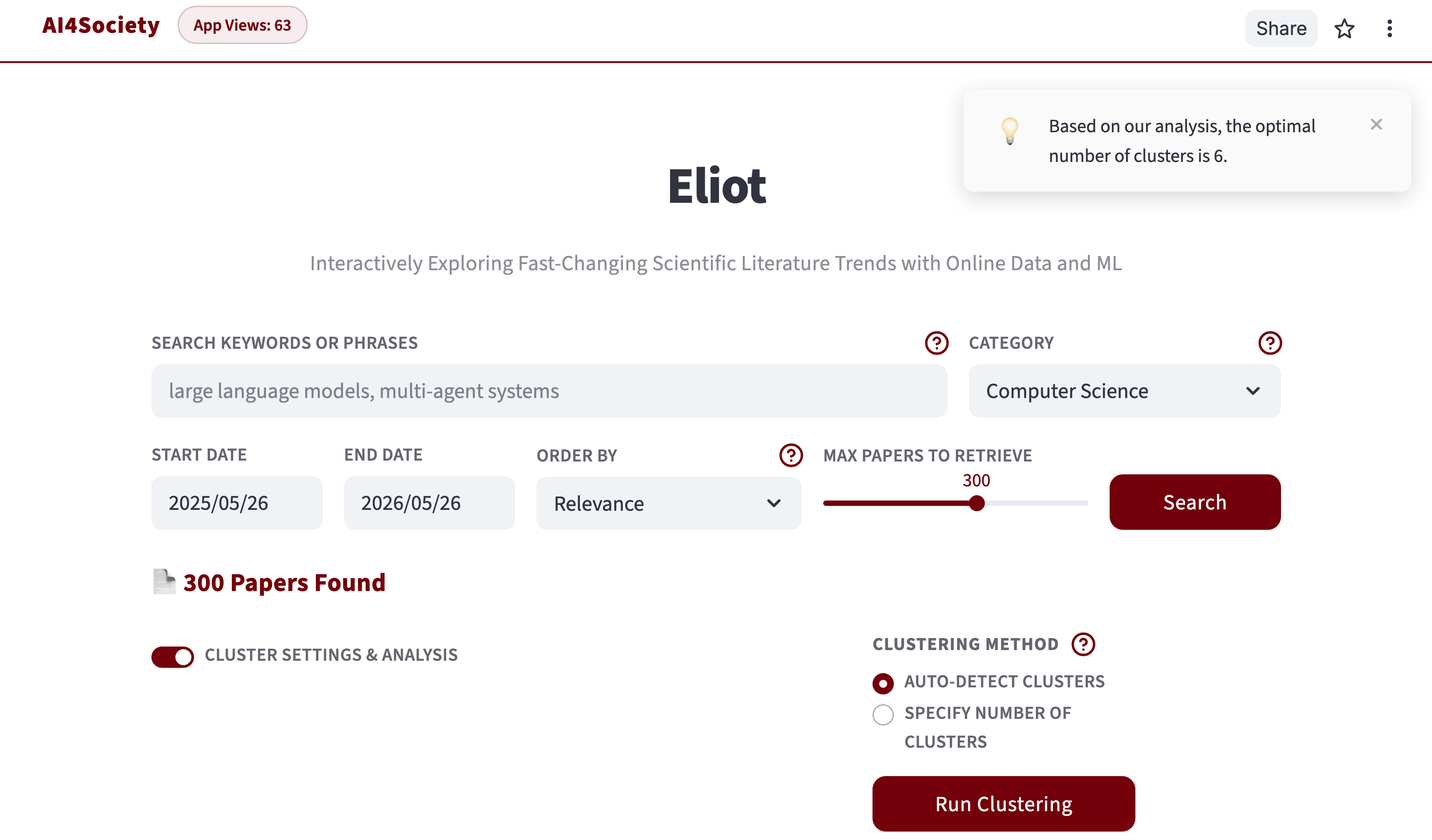 ELIOT Literature Exploration Tool